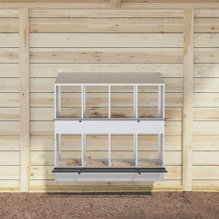 Cutie pentru pui cu 8 compartimente, metal argintiu galvanizat - WALTI WALTI