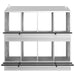 Cutie pentru pui cu 8 compartimente, metal argintiu galvanizat - WALTI WALTI