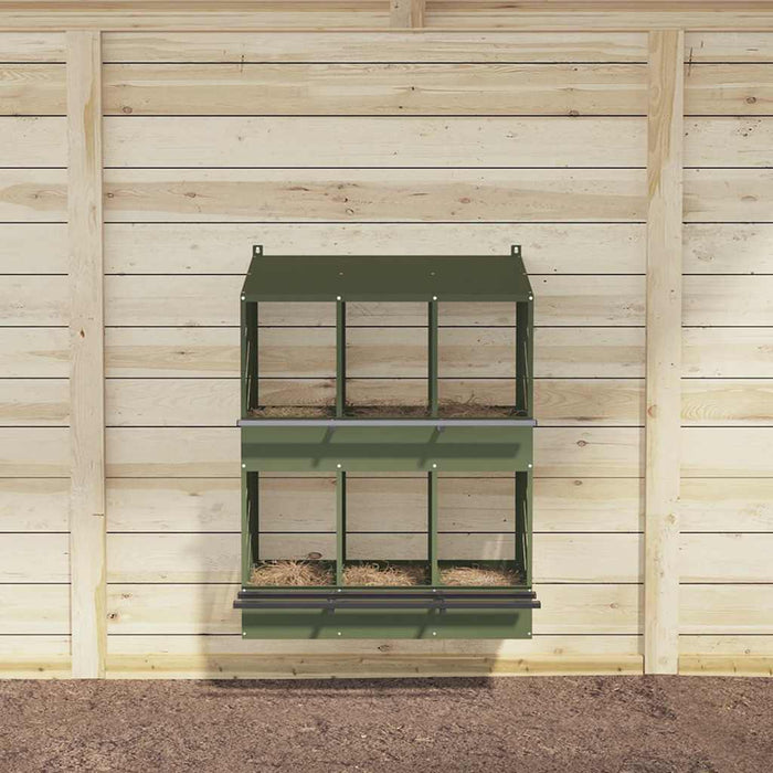 Cutie de pui cu 6 compartimente din metal verde măsline - WALTI WALTI