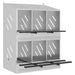 Cubit pentru pui cu 6 compartimente, metal argintiu galvanizat - WALTI WALTI