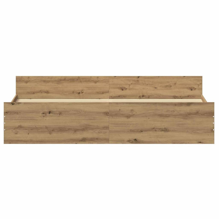 Cadru de pat Stejar Artizanal 203 x 203 x 50 cm Lemn compozit WALTI