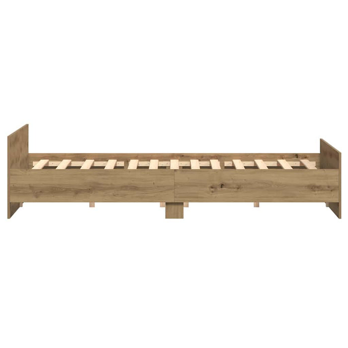 Cadru de pat Stejar Artizanal 203 x 203 x 50 cm Lemn compozit WALTI