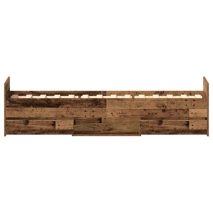 Cadru de pat cu headboard Lemn vechi 75 x 190 cm Lemn compozit - WALTI WALTI