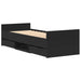 Cadru de pat cu sertar Stejar negru 75 x 190 cm Lemn compozit - WALTI WALTI
