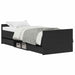 Cadru de pat cu sertar Stejar negru 75 x 190 cm Lemn compozit - WALTI WALTI