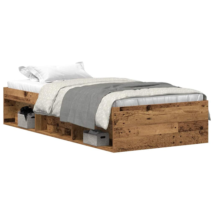 Cadru de pat fără saltea Lemn vechi 75x190 cm Lemn prelucrat - WALTI WALTI