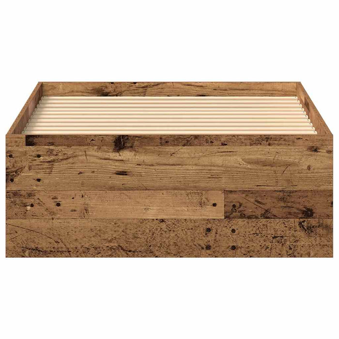 Cadru de pat fără saltea Lemn vechi 75x190 cm Lemn prelucrat - WALTI WALTI