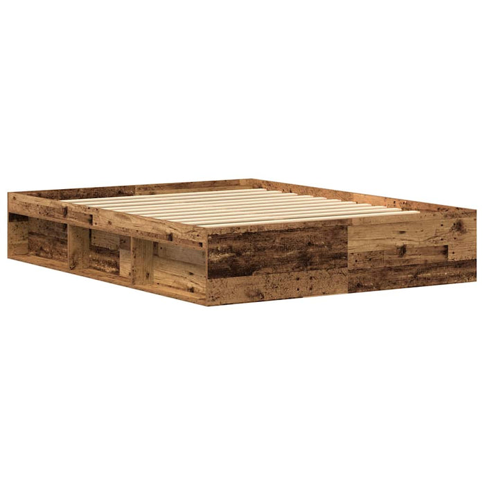 Cadru de pat fără saltea Lemn vechi 150x200cm Lemn prelucrat - WALTI WALTI