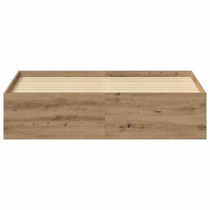Cadru pat fără saltea Stejar Artisan 150x200cm Lemn prelucrat - WALTI WALTI