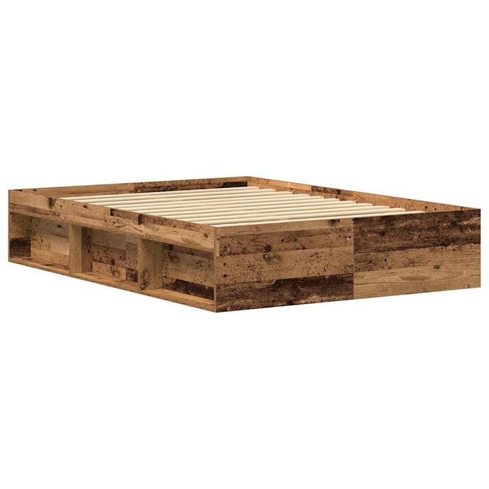 Cadru de pat fără saltea Lemn vechi 135x190cm Lemn prelucrat - WALTI WALTI