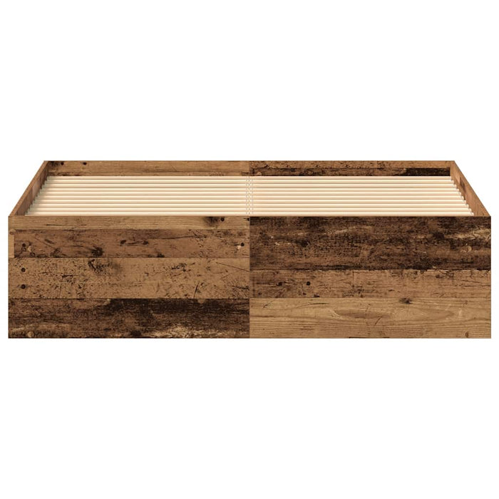 Cadru de pat fără saltea Lemn vechi 135x190cm Lemn prelucrat - WALTI WALTI