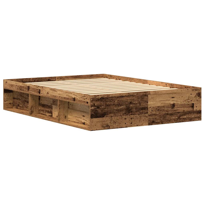 Cadru de pat fără saltea Lemn vechi 135x190cm Lemn prelucrat - WALTI WALTI
