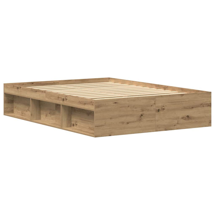 Cadru pat fără saltea Stejar Artisan 135x190cm Lemn prelucrat - WALTI WALTI