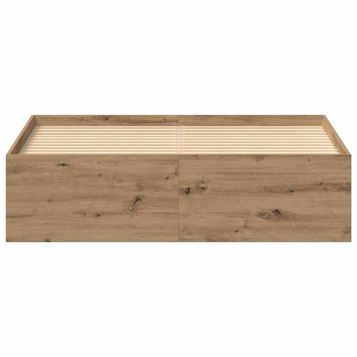 Cadru pat fără saltea Stejar Artisan 135x190cm Lemn prelucrat - WALTI WALTI