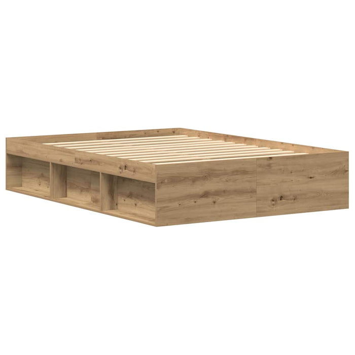 Cadru pat fără saltea Stejar Artisan 135x190cm Lemn prelucrat - WALTI WALTI