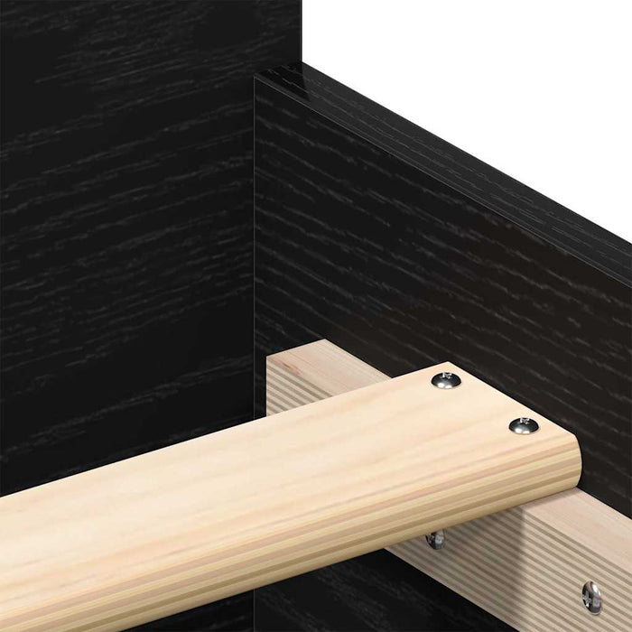 Cadru pat fără saltea, stejar negru, 150x200 cm, lemn prelucrat - WALTI WALTI