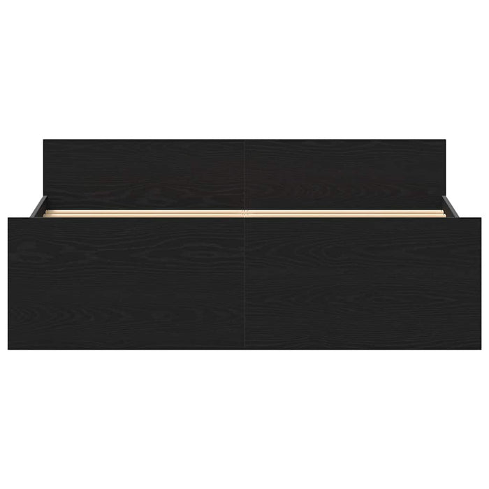 Cadru pat fără saltea, stejar negru, 140x190 cm, lemn prelucrat - WALTI WALTI