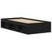Cadru de pat fără saltea Stejar negru 100x200 cm Lemn prelucrat - WALTI WALTI