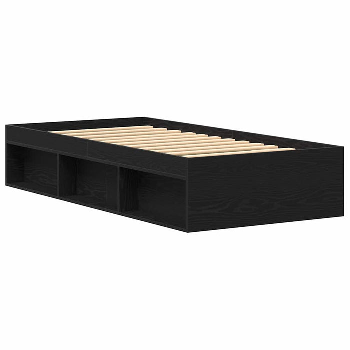 Cadru pat fără saltea Stejar negru 90x190 cm Lemn prelucrat - WALTI WALTI