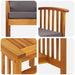 Set de canapele pentru grădină 3 pcs Maro lemn masiv de acacia - WALTI WALTI