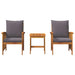 Set de canapele pentru grădină 3 pcs Maro lemn masiv de acacia - WALTI WALTI