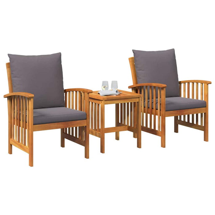 Set de canapele pentru grădină 3 pcs Maro lemn masiv de acacia - WALTI WALTI
