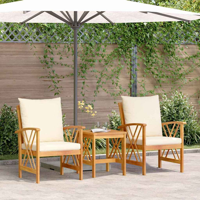Set de canapele pentru grădină 3 pcs Maro lemn masiv de acacia - WALTI WALTI