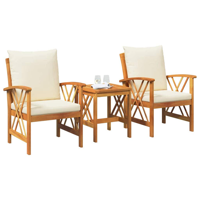 Set de canapele pentru grădină 3 pcs Maro lemn masiv de acacia - WALTI WALTI