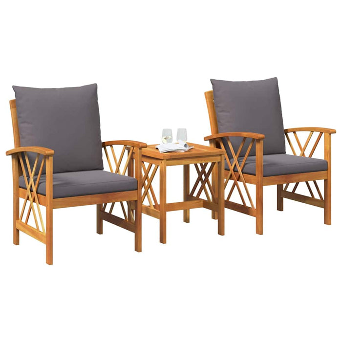 Set de canapele pentru grădină 3 pcs Maro lemn masiv de acacia - WALTI WALTI