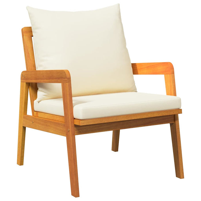 Set bistro cu pernă 3 pcs Maro Lemn Solid de Acacia - WALTI WALTI