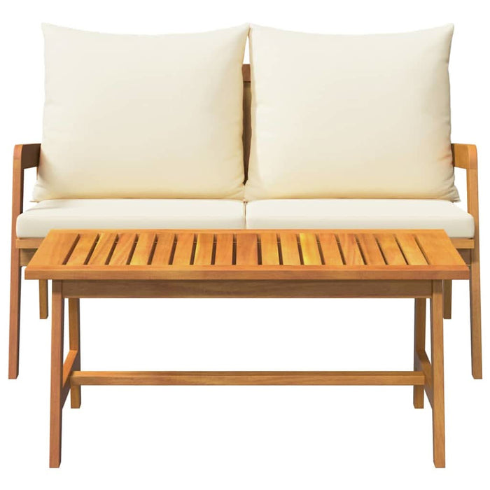 Set bistro cu pernă 2 pcs Ulei Natural Lemn Solid de Acacia - WALTI WALTI