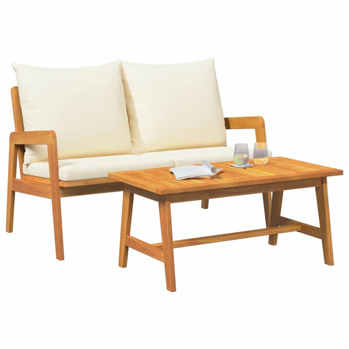 Set bistro cu pernă 2 pcs Ulei Natural Lemn Solid de Acacia - WALTI WALTI
