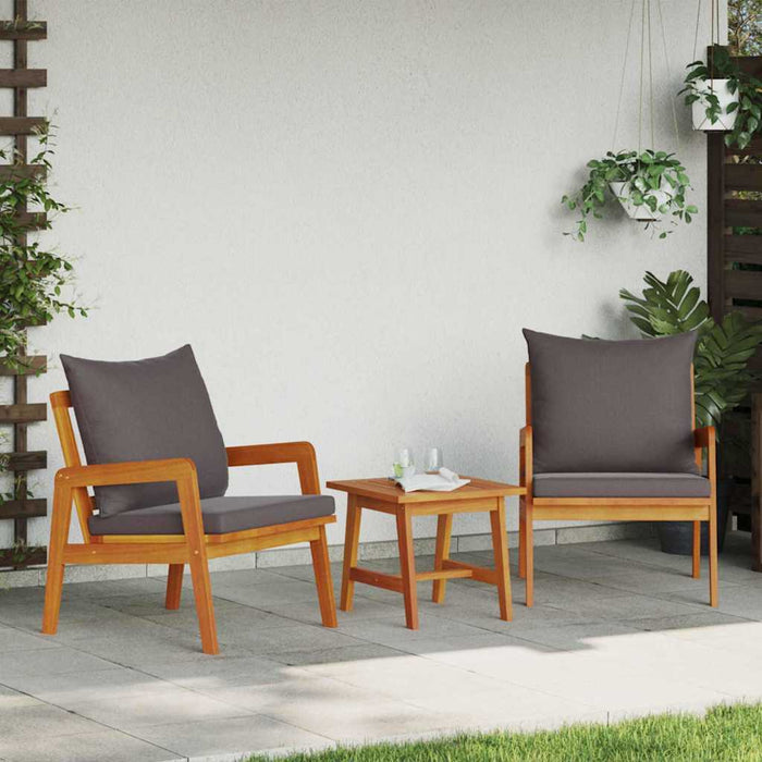 Scaun pentru Grădină 2 pcs Ulei Natural Lemn Solid de Acacia - WALTI WALTI