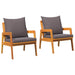 Scaun pentru Grădină 2 pcs Ulei Natural Lemn Solid de Acacia - WALTI WALTI