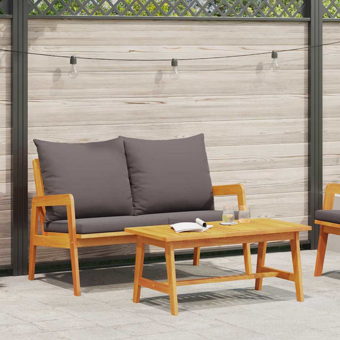 Set bistro cu pernă 2 pcs Ulei Natural Lemn Solid de Acacia - WALTI WALTI