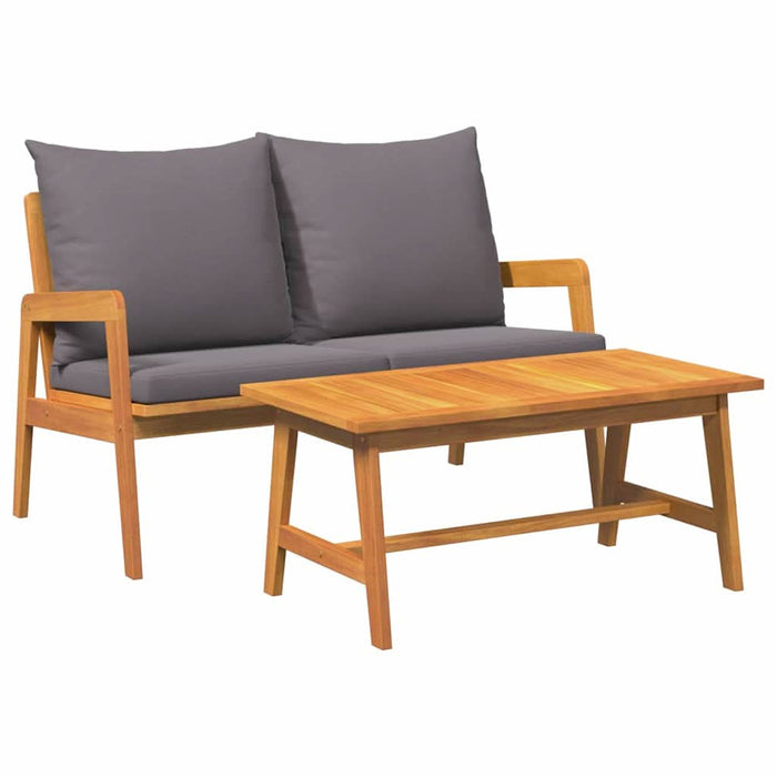 Set bistro cu pernă 2 pcs Ulei Natural Lemn Solid de Acacia - WALTI WALTI