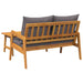 Set bistro cu pernă 2 pcs Ulei Natural Lemn Solid de Acacia - WALTI WALTI