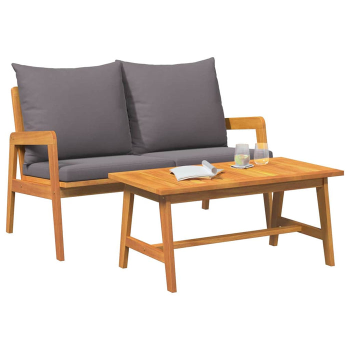 Set bistro cu pernă 2 pcs Ulei Natural Lemn Solid de Acacia - WALTI WALTI