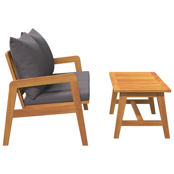 Set bistro cu pernă 2 pcs Ulei Natural Lemn Solid de Acacia - WALTI WALTI