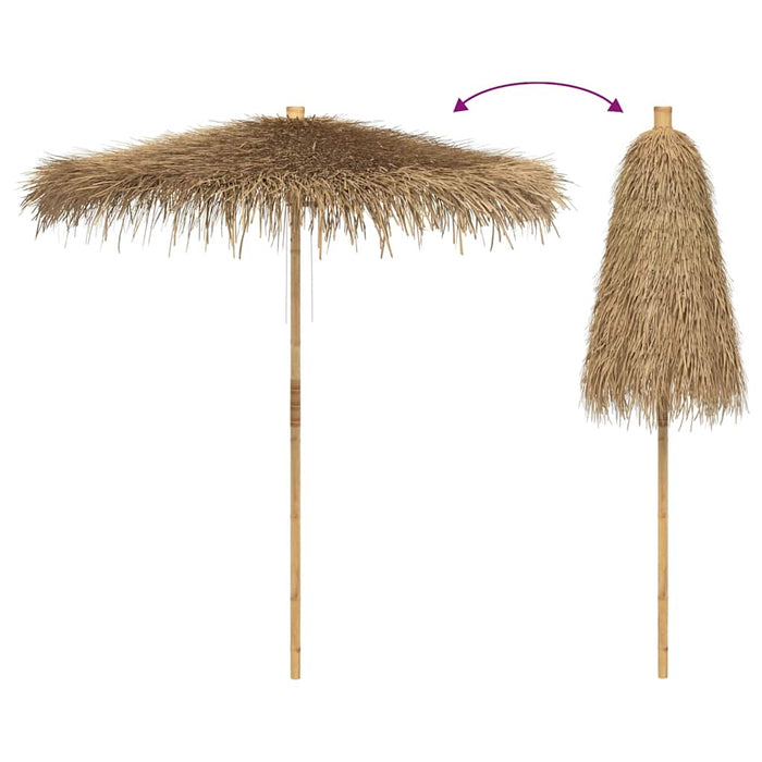 Umbrelă Tiki cu baldachin din frunze de bananier, 240 cm, bambus WALTI