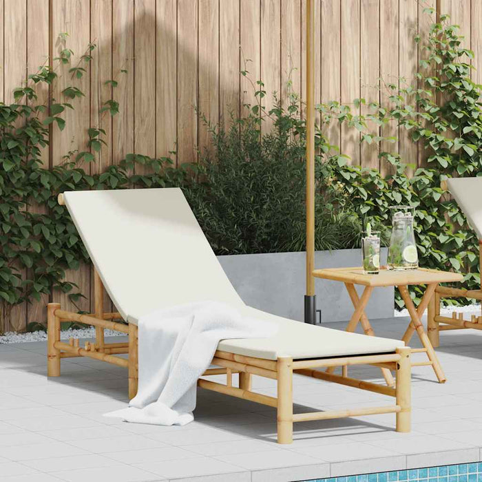 Sezlong cu perne 55x199x30 cm bambus - WALTI WALTI