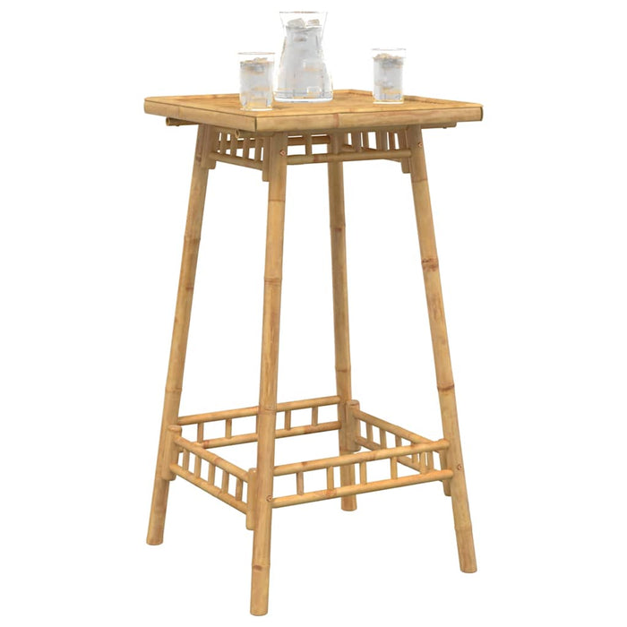 Masă de bar de exterior pătrată 55x55x100 cm bambus - WALTI WALTI