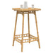 Masă de bar de exterior pătrată 55x55x100 cm bambus - WALTI WALTI