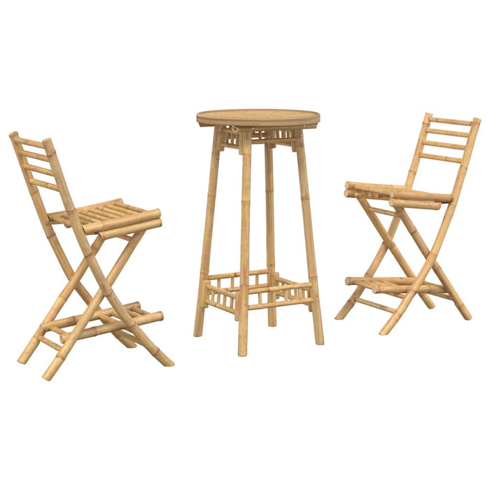 Set bar de exterior 3 piese pliabil din bambus - WALTI WALTI