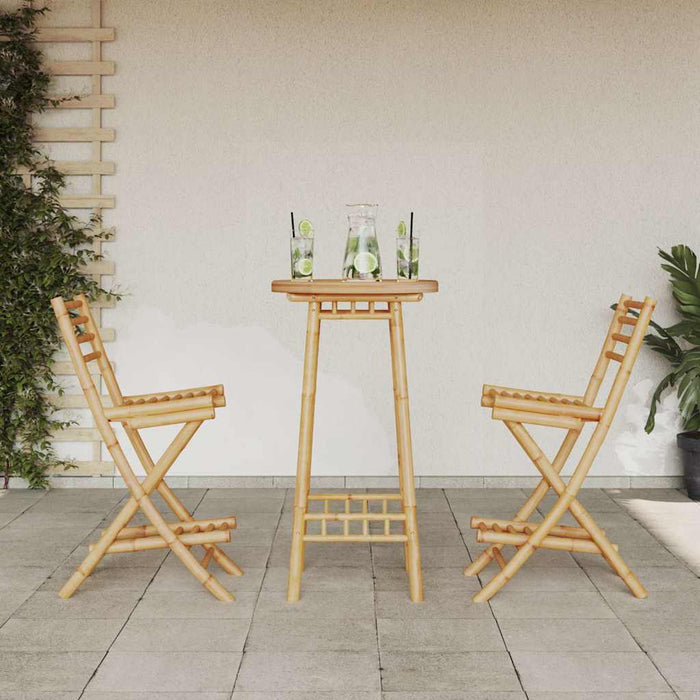 Set bar de exterior 3 piese pliabil din bambus - WALTI WALTI
