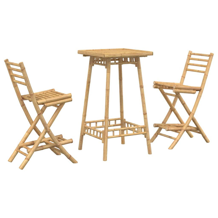 Set bar de exterior 3 piese pliabil din bambus - WALTI WALTI
