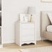 Noptieră vidaXL "DRAMMEN" Alb 45x35x56 cm Lemn Masiv Pin - WALTI WALTI