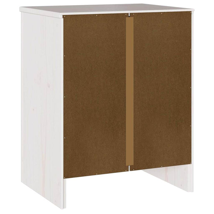 Noptieră vidaXL "DRAMMEN" Alb 45x35x56 cm Lemn Masiv Pin - WALTI WALTI