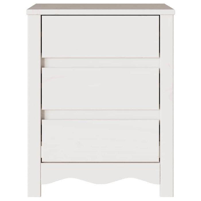 Noptieră vidaXL "DRAMMEN" Alb 45x35x56 cm Lemn Masiv Pin - WALTI WALTI
