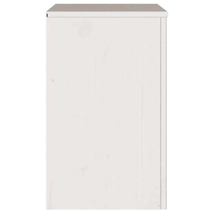 Noptieră vidaXL "DRAMMEN" Alb 45x35x56 cm Lemn Masiv Pin - WALTI WALTI